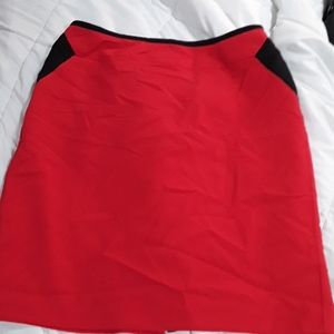 Red and black skirt